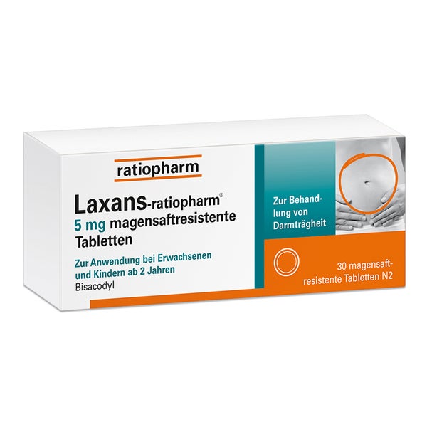 Laxans-ratiopharm 5 mg magensaftres.Tabl 30 St