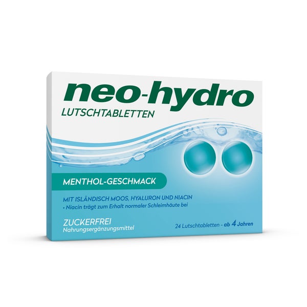 Neo-hydro Lutschtabletten Menthol Zuckerfrei 24 St