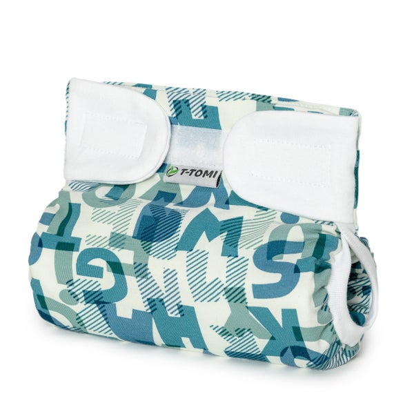 T-TOMI Spreizhose Klettverschluss Green alphabet 5-9 kg 1 St