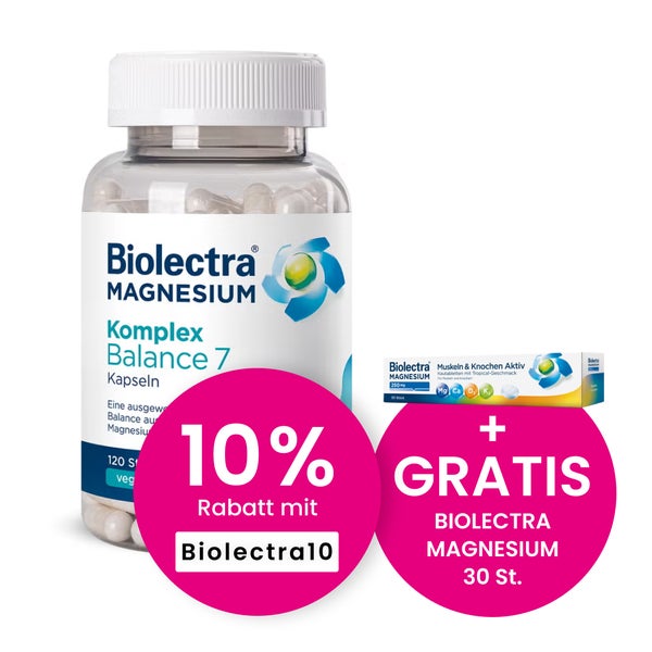 Biolectra Magnesium Komplex Balance 7 Kapseln 120 St