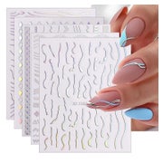 Nagelsticker Aurora 12 Blatt holografisch selbstklebend Nage 1 St