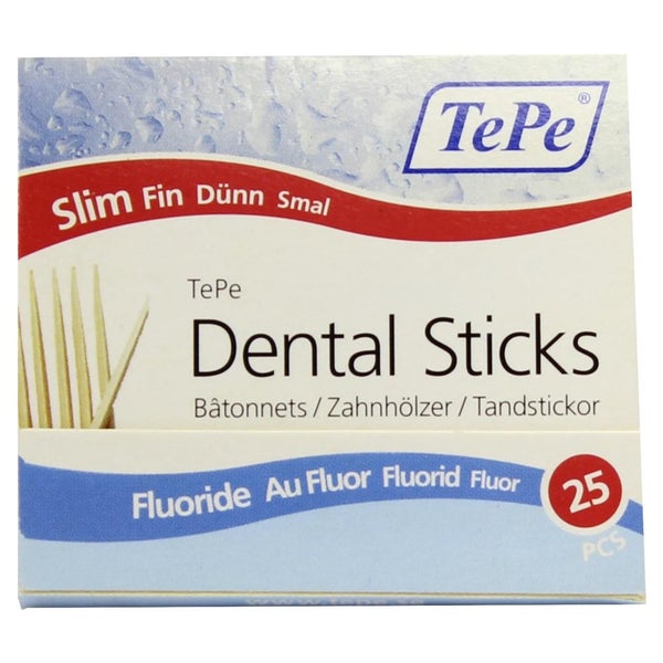 TEPE Zahnhölzer dünn m.Fluorid 25 St