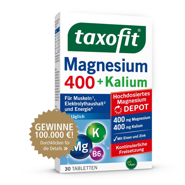 Taxofit Magnesium 400+kalium Depot Tabletten 30 St