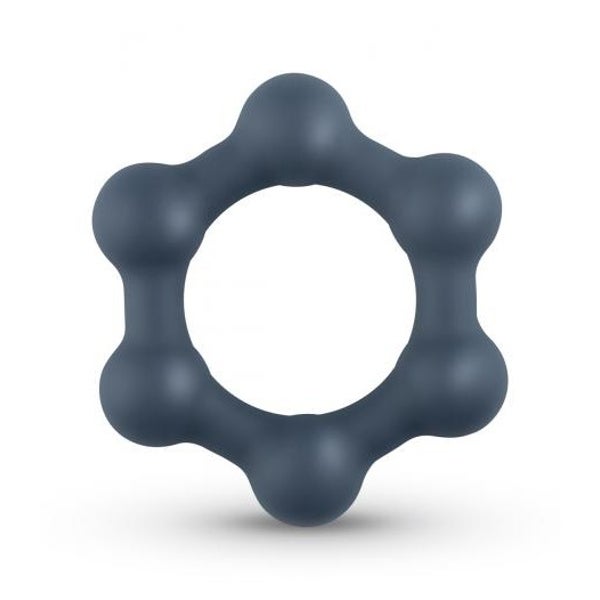 «Hexagon Cock Ring» dehnbarer Penisring mit Stahlkugeln (1 Stück) 1 St