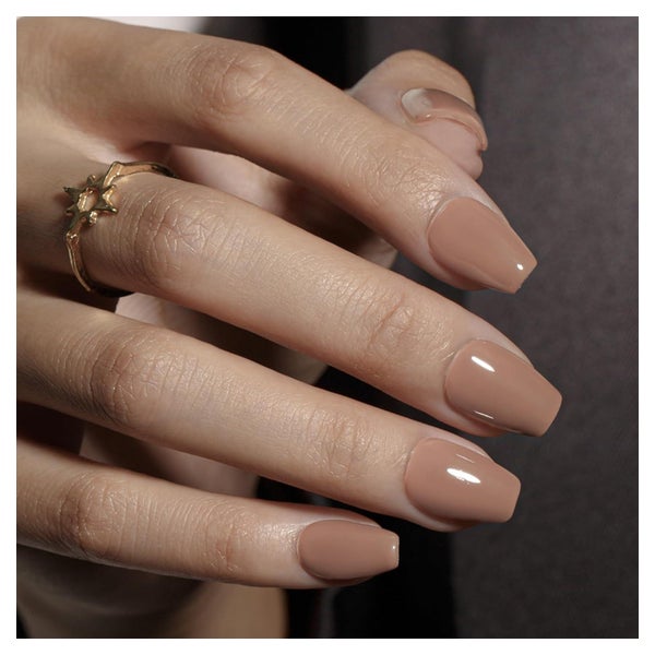 Künstliche Nägel Press On Kurz Sarg Ballerina Set 30 Nude Br 1 St