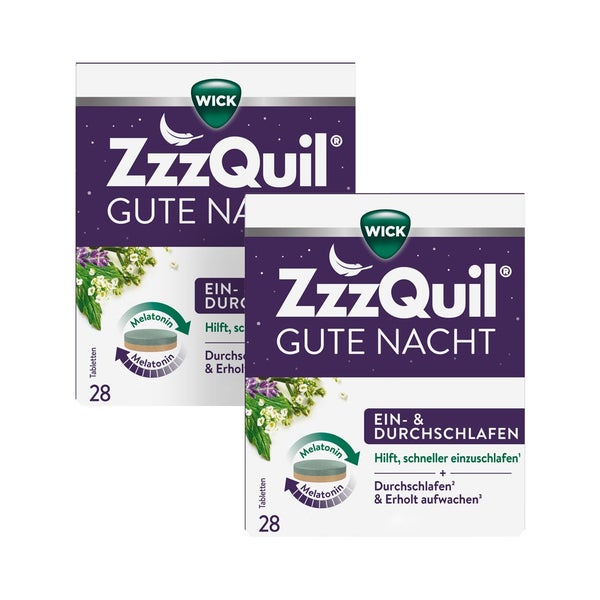 Doppelpack ZzzQuil Ein- u. Durchschlafen 2X28 St