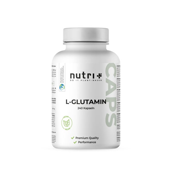 nutri+ L-Glutamin Kapseln - vegane Aminosäure 240 St