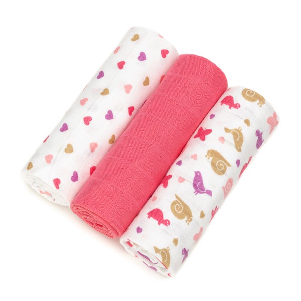 T-TOMI Mullwindeln HIGH QUALITY Pink snails 3 St