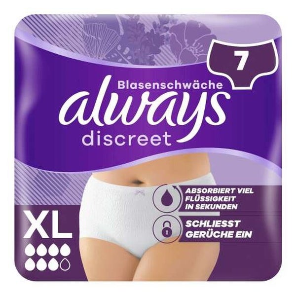 Multipack 3x Always Discreet Inkontinenz-Höschen Für Frauen, XL, 7 Stück 1 St