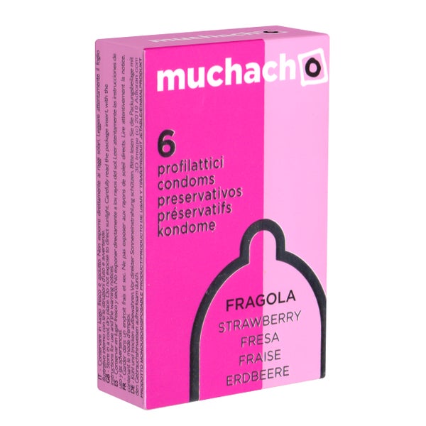 «Fragola», 6er-Pack, transparente Kondome, Erdbeerduft, 54mm (6 Kondome) 6 St