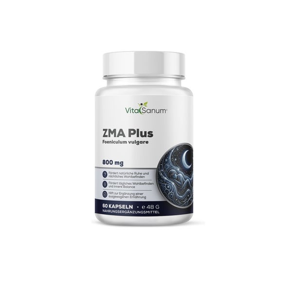 VitaSanum® – ZMA Plus – 800 mg Tagesportion – 60 Kapseln 60 St