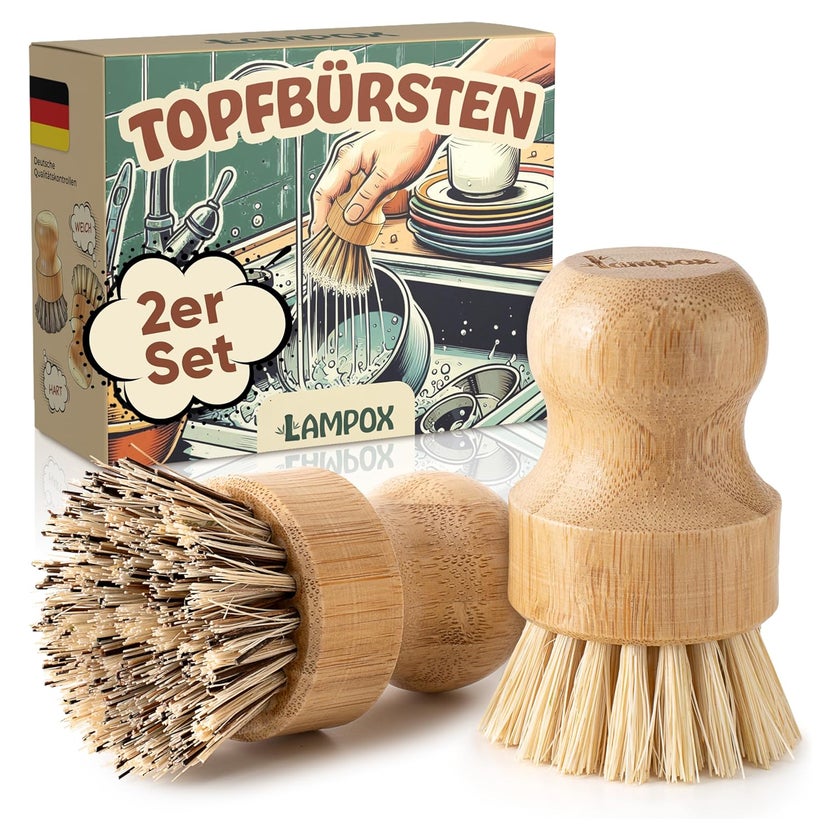 Waldkraft Topfbürste Aus Buchenholz, 7cm Holzbürste Mit Fibre Borsten Pd 132812