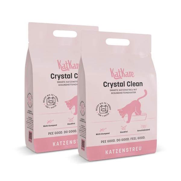 Crystal Clean 2x - Smarte Katzenstreu 5,6 kg