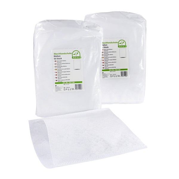 Medi-Inn Einmal-Waschhandschuhe Molton 15 x 22 cm 50er Pack 250 St