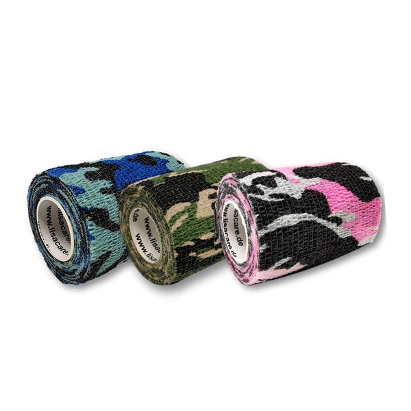 LisaCare selbstklebende Bandage - 7,5cm x 4,5m - Camo-Mix 3 St