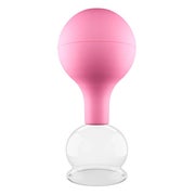 Pulox Schröpfglas aus Echtglas mit Saugball - 40mm in Pink 1 St