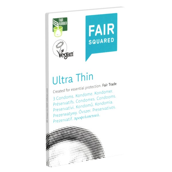 «Ultra Thin» vegane und gefühlsechte Fair-Trade-Kondome (3 Kondome) 3 St