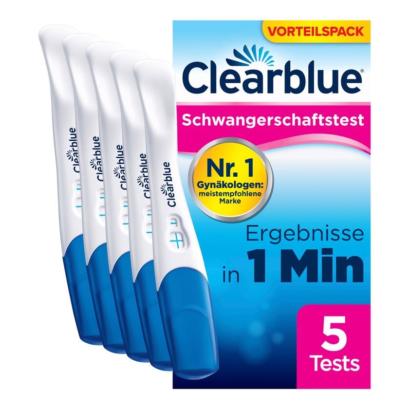 Clearblue Schwangerschaftstest Schnelle Erkennung Sparpack 5 St