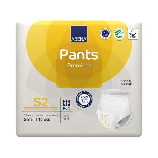 Abena Pants Premium Windelhosen Gr. S2, 1900 ml 16 St