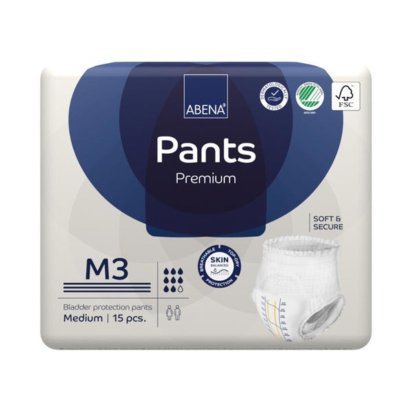 Abena Pants Premium Windelhosen Gr. M3, 2400 ml 6X15 St