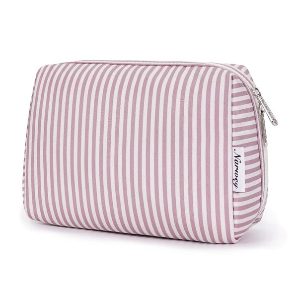 Kosmetiktasche Damen Makeuptasche Kulturtasche Rosa Streifen 1 St