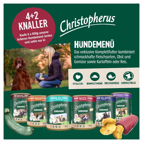 Christopherus Menu AKTION 4 + 2 Dosen gratis 4,8 kg