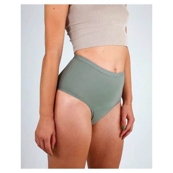 MYLILY Periodenunterwäsche High Waist | Salbei - Größe S 1 St