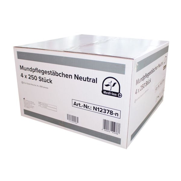 Medi-Inn Mundpflegestäbchen, zuckerfrei, Neutral 4x250 St