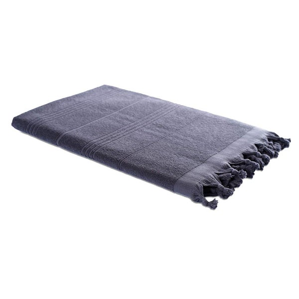 Hamamtuch FROTTIER 2in1 grau, funktionaler Stoffmix, 100% Baumwolle, 90 x 190 cm