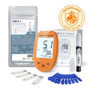 FORA 6 Connect Blutzucker-, Hämatokrit- und Hämoglobin-Messgerät – Sonderausgabe (Orange) – mg/dl + 75 Teststreifen 1 St
