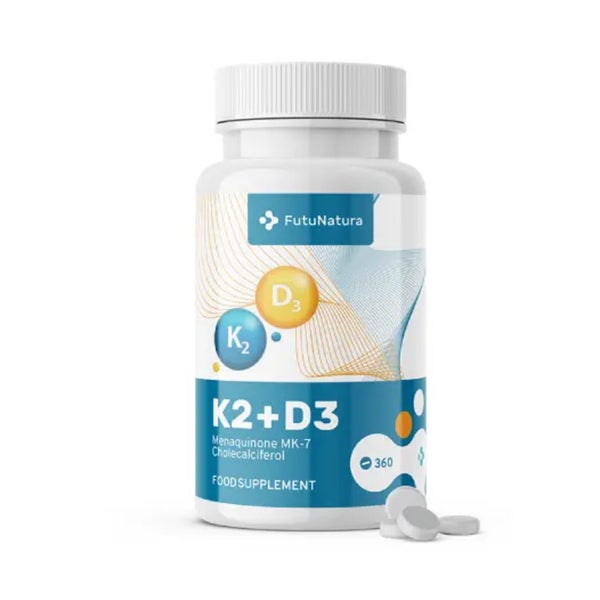 FutuNatura Vitamin K2 + D3 für gesunde Knochen 360 St