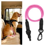 Hunde Sicherheitsgurt Auto Anschnallgurt Karabiner Seil Rosa 1 St