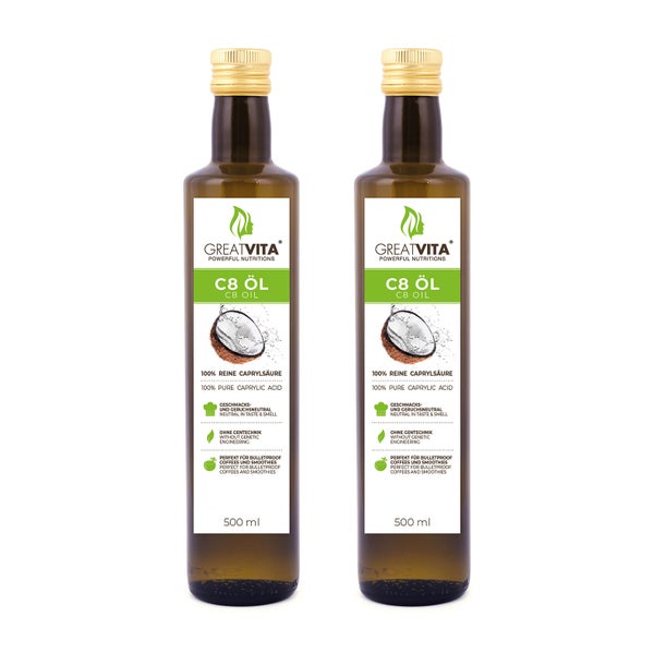 GreatVita MCT C8 Öl 1000 ml
