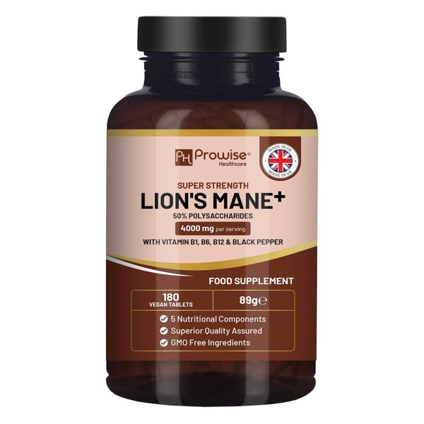 Prowise Healthcare Löwenmähnen-Pilzpräparat 4000 mg mit Vitamin B1 180 St