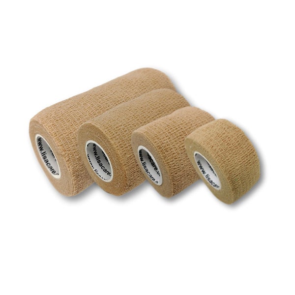 LisaCare Pflasterverband - Selbsthaftende Bandagen Beige 4 St