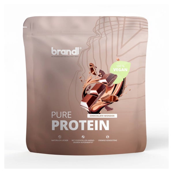 brandl® Premium Proteinpulver VEGAN Schoko | veganes Eiweißpulver mit zugesetzten Aminosäuren 1000 g