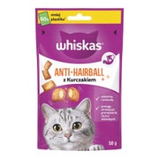 WHISKAS Anti-Hairball: Leckerlis zur Reduzierung der Haarbällchen für adulte Katzen 0,05 kg