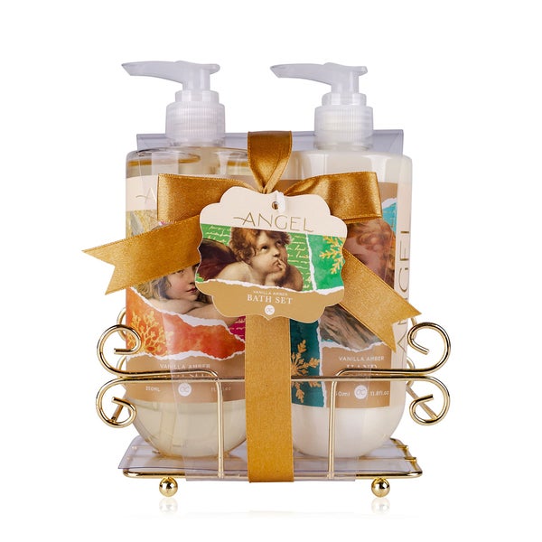 Accentra Handpflegeset Angel Vanilla-Amber im goldenem Drahtkorb 520 ml