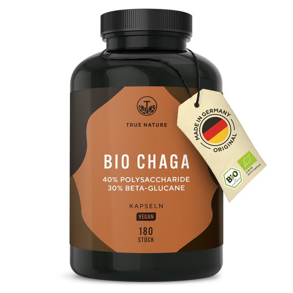 Bio Chaga Kapseln - Polysaccharide, Beta Glucane, Made in DE 180 St