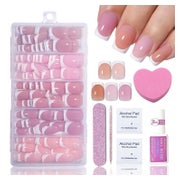 Kunstnägel 160er kurz quadratisch 5 Farben Nude Pink French 1 St