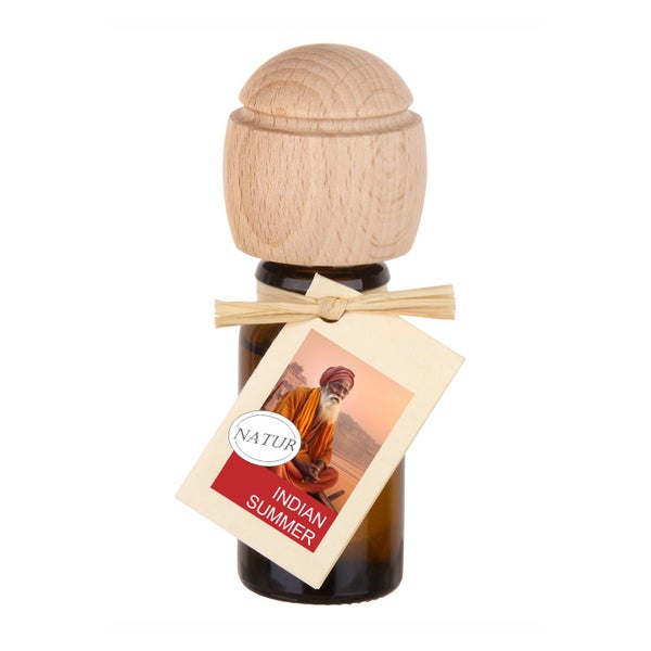 Traumduft Piccolino Indian Summer Duftöl – Handgefertigt, ätherische Öle, Buchenholzverschluss 10 ml