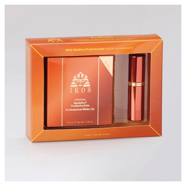 IKOS Beauty Set Profi- Profischminke Wet & Dry medium 12,5 g + Dermaprof Abdeckstift Cover Stick 1 Set