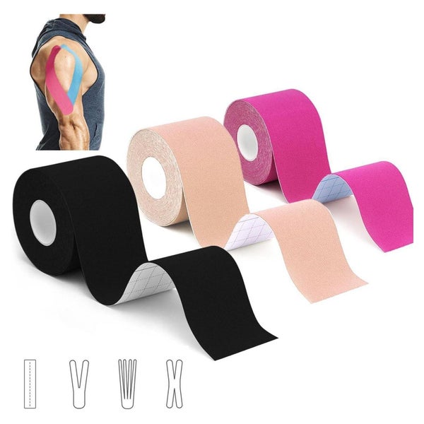 LiangMai Kinesiologie Tape Set (3 Rollen, 5m x 5cm) - Wasserfest &