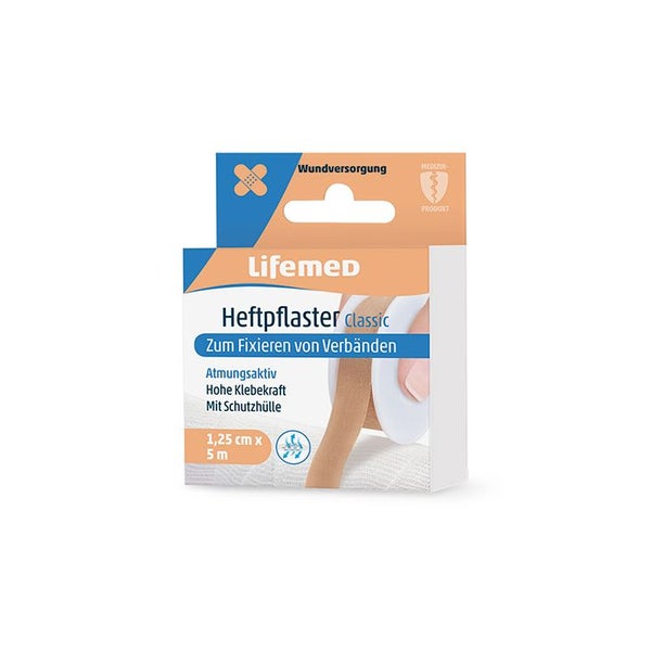 Lifemed Heftpflaster 5 m x 1,25 cm hautfarben "Classic" 600 m