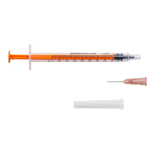 25 x Zarys dicoTUBER Einwegspritze 1 ml Spritze mit Kanüle Nadel Einmalspritze 25 St