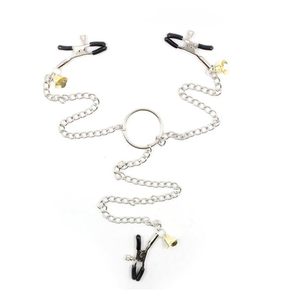 Avril: - Bell Triple Nipple and Clit Clamps with Chain 1 St