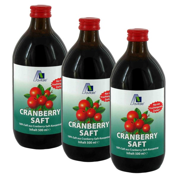 Avitale Cranberry Saft 3X500 ml