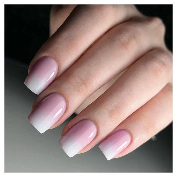 Klebenägel 24 Stück Französisch Acryl Damen Pink White Color 1 St