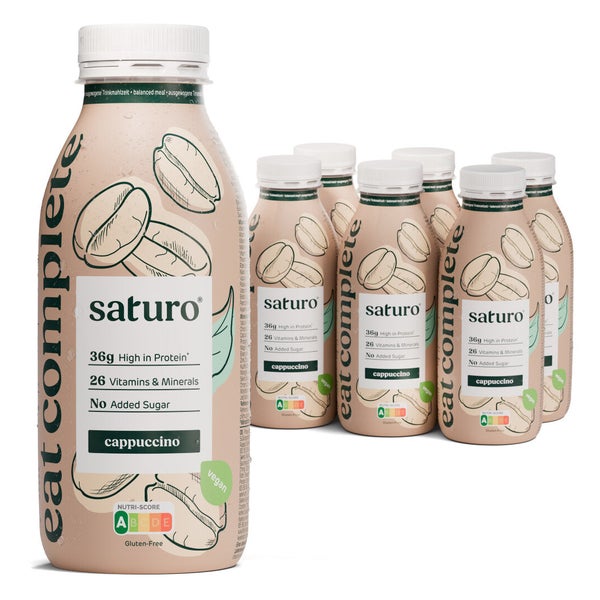 Saturo Trinkmahlzeit Cappuccino | Vegane Astronautennahrung 6 St