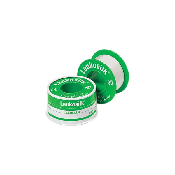BSN Leukosilk Fixierpflaster im Schutzring - 1 / 5 m x 2,5 cm